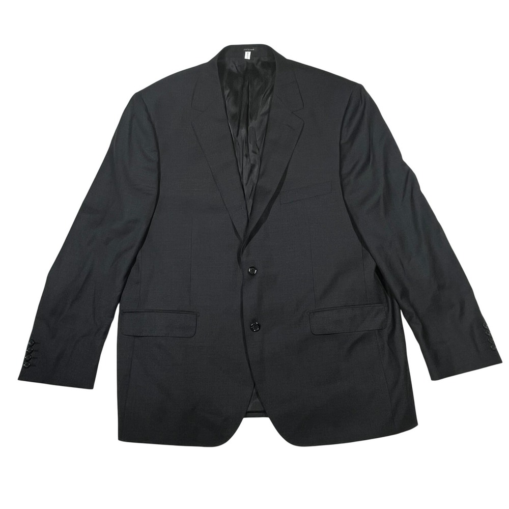 Joseph Bach Verona Sartoriale Blazer Mens 58R Black Wool Cashmere Super 150s